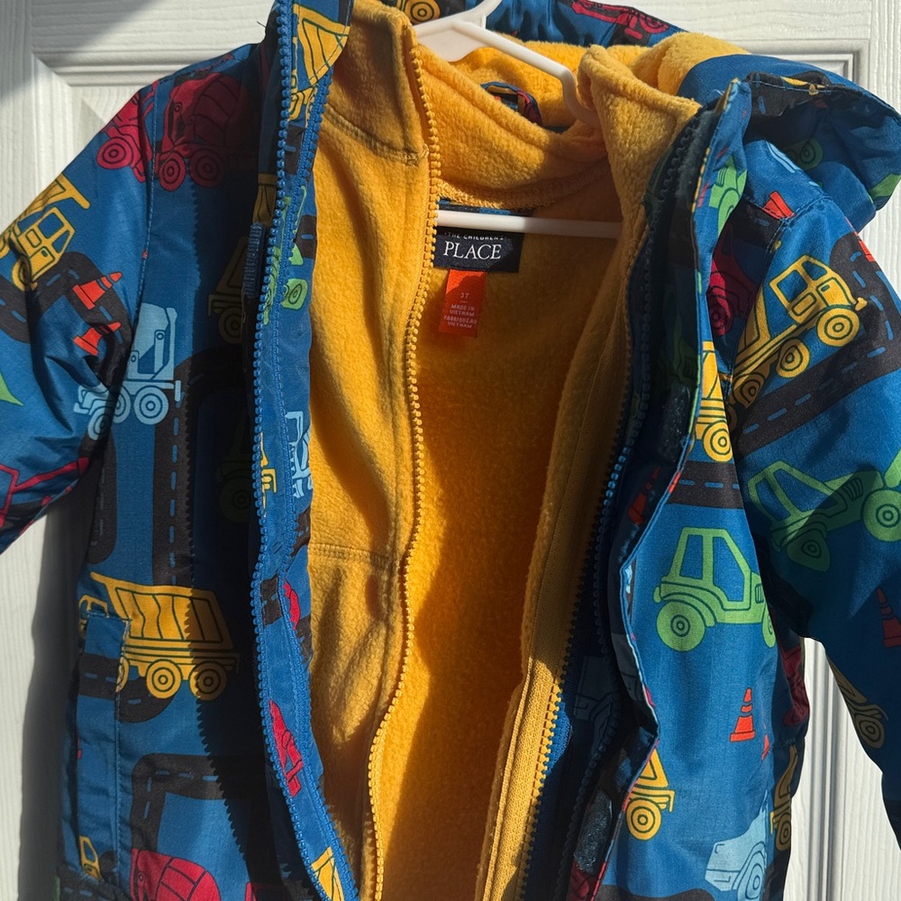 Mixed Set - The Children’s Place Jacket and Arctix Snow Bib, 3T Bright Yellow - Picture 4 of 10